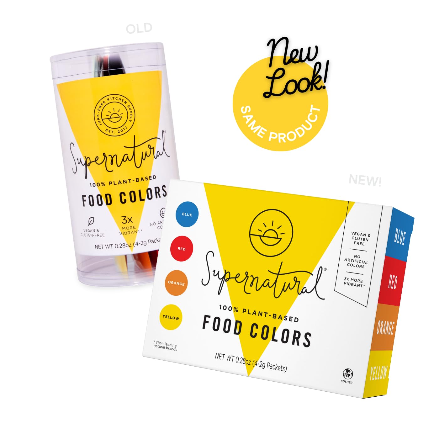 Plant-Based Food Coloring Powder, Natural Dye Set for Baking, 4 Packets | Natural food coloring powders for frosting, cakes, cupcakes, cookies, icing, donuts, slime, bath bombs, and rainbow pancakes.