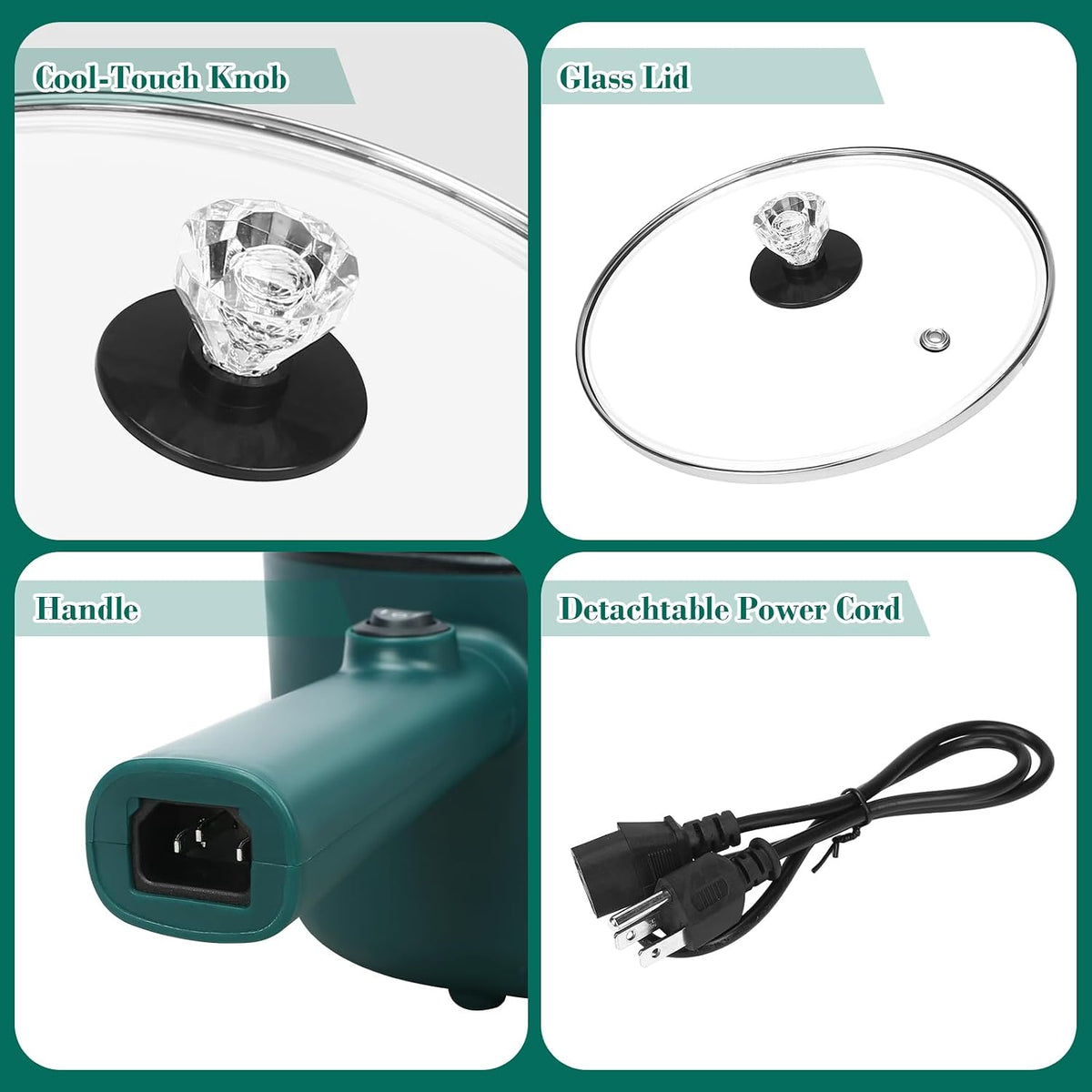 Hot Pot Electric with Steamer,6 Smart Modes, 1.8L Ramen Cooker, Portable Cooker, Non-Stick Frying Pan, Sauté Pan, Electric Pot for Pasta, Egg, Steak, BPA Free, College Dorm Room Essential