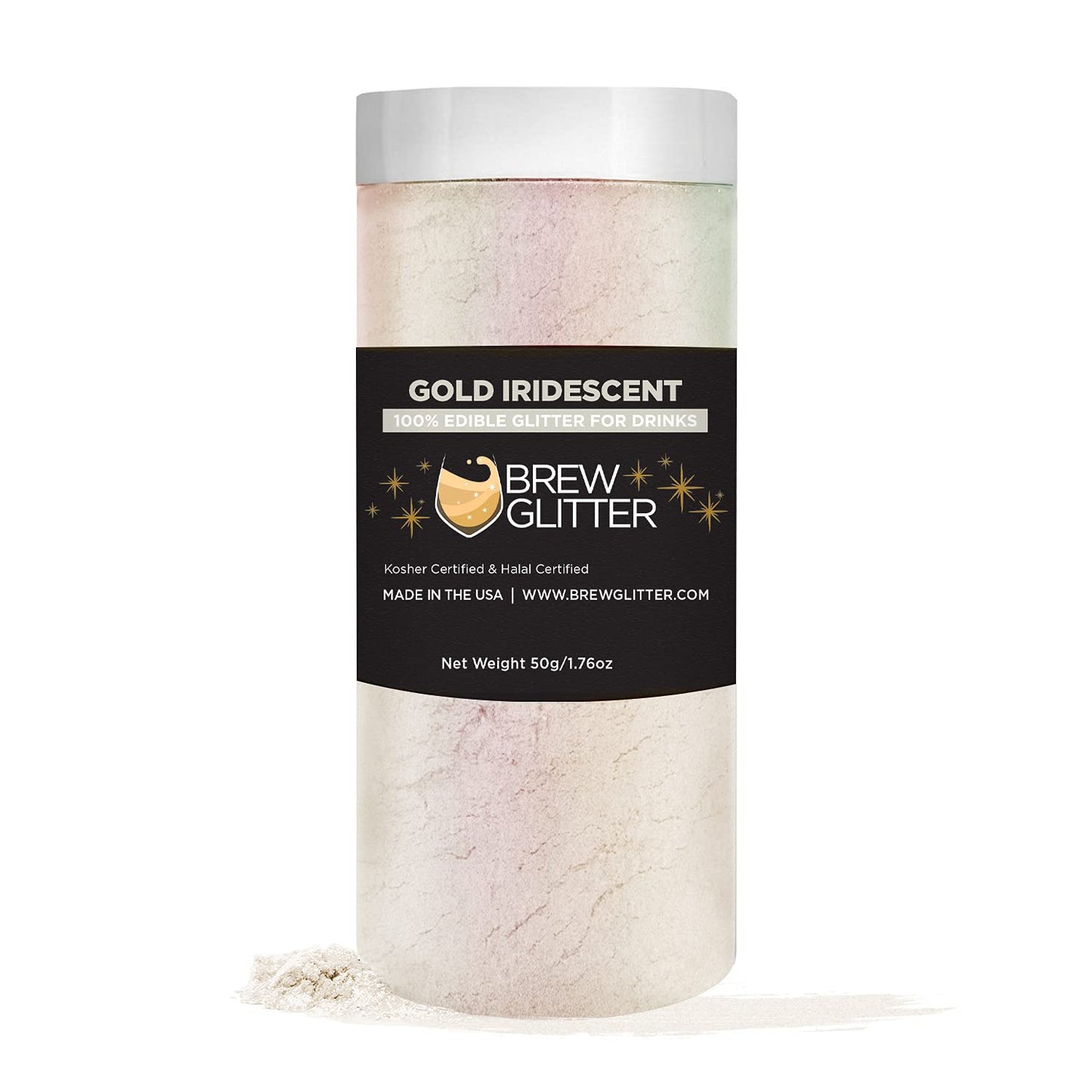 Gold Iridescent BREW GLITTER Edible Glitter For Drinks, Cocktails, Beer, Garnish Glitter & Beverages