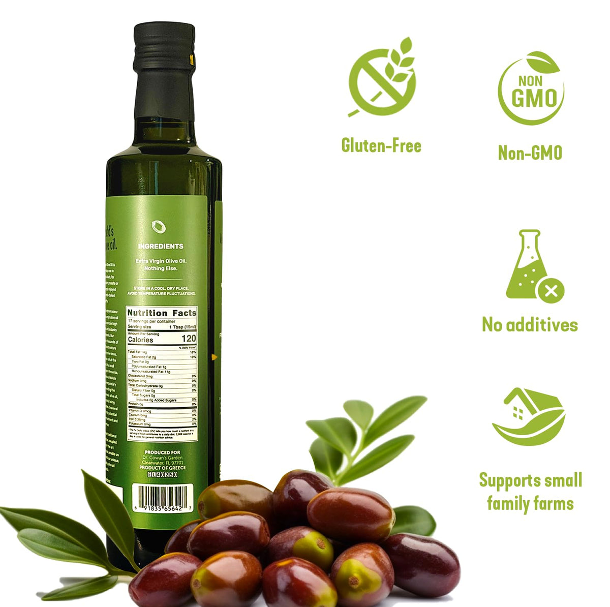 Dr. Cowan's Garden 300+ Polyphenol Extra Virgin Olive Oil