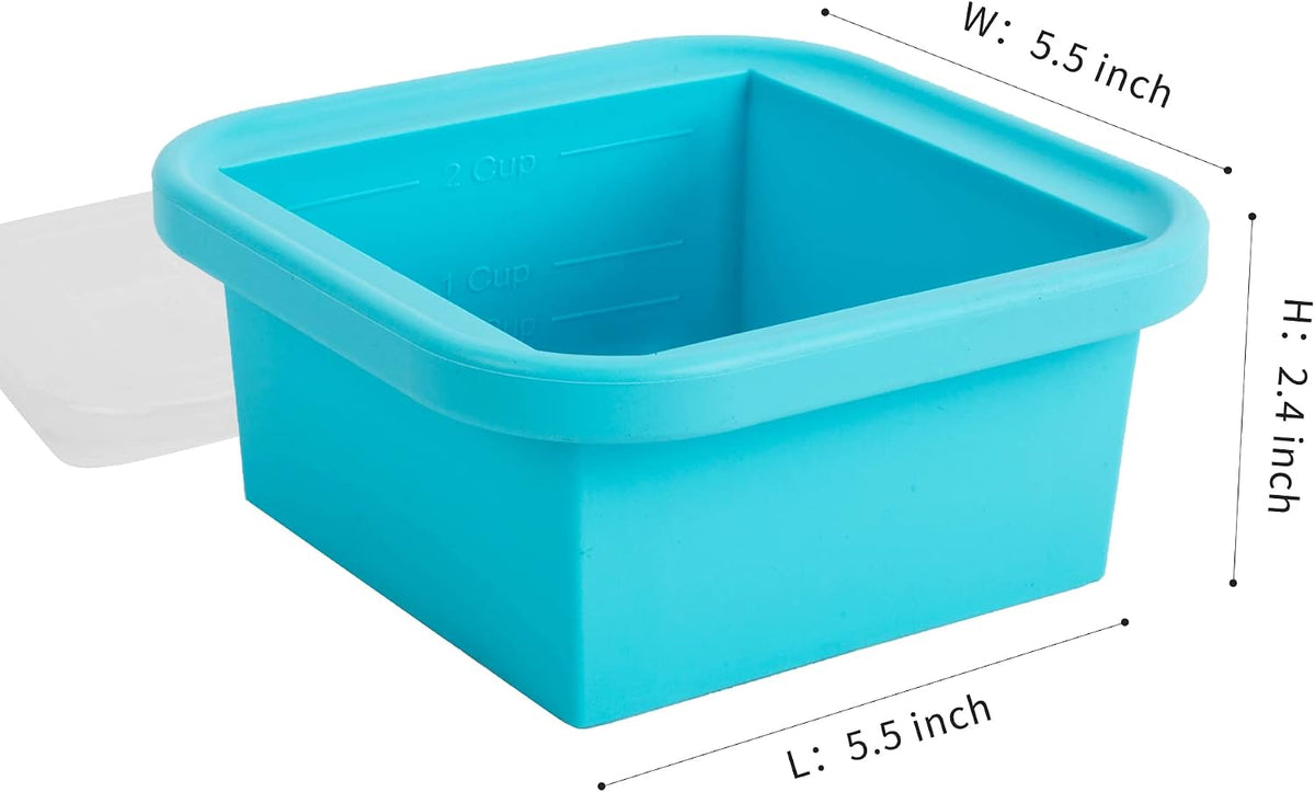 2 Cup Silicone Freezer Tray with Lid