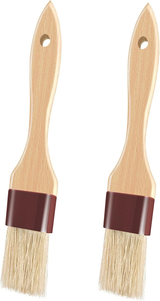 Pastry Brushes for Baking Basting Brush with Boar Bristles and Beech Hardwood Handles Culinary Oil Brush for Barbecue Butter