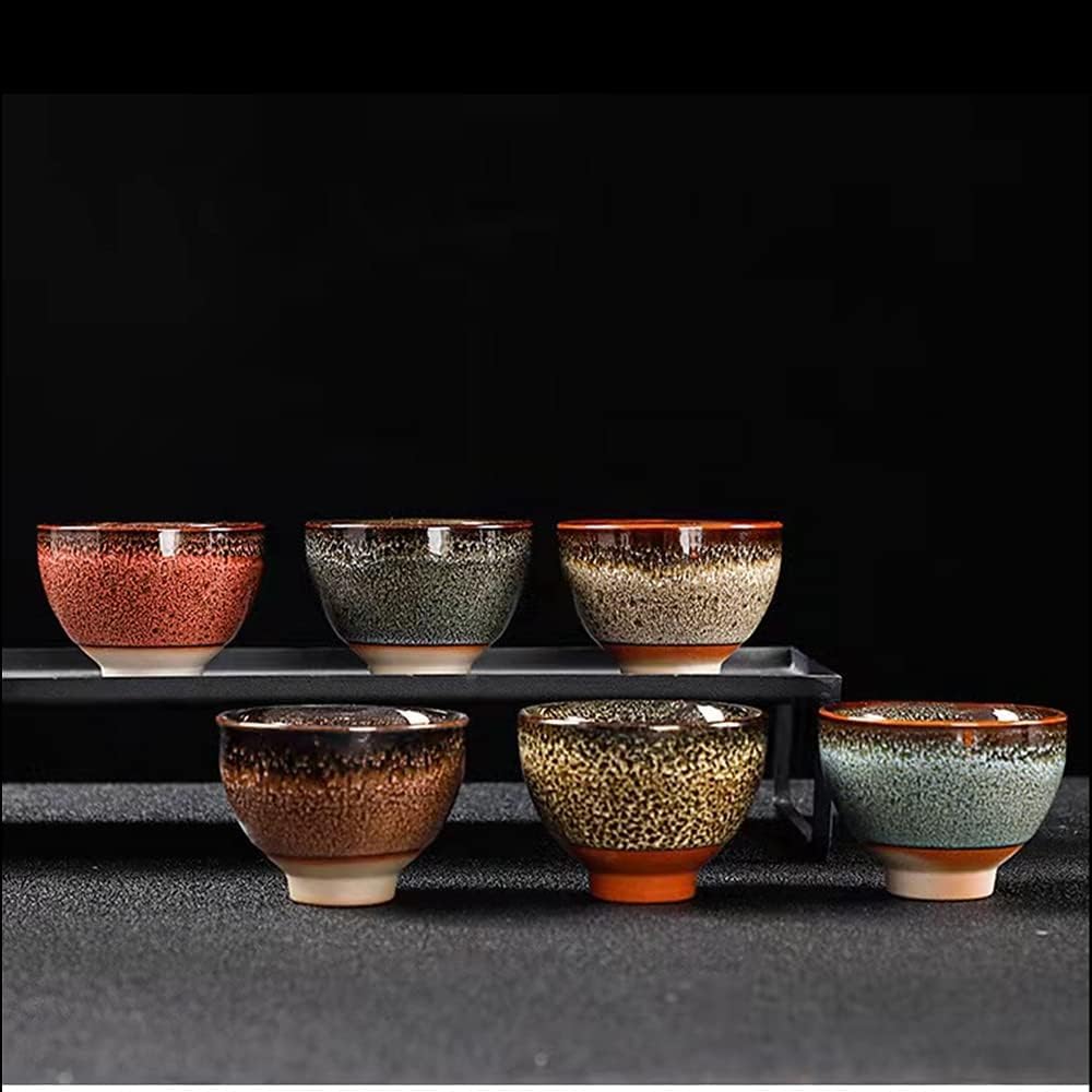 Better-Love 6PCS Handmade Ceramic Tea &amp; Sake Cups, Japanese Pottery Set
