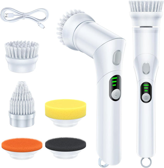 LABIGO Electric Spin Scrubber LA5 Mini, Bathroom Scrubber Shower Scrubber for Cleaning Tub Tile Floor Window Kitchen Sink,
