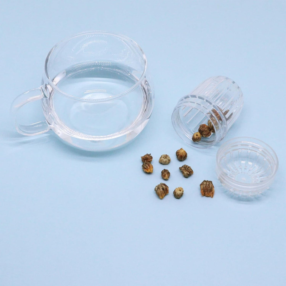 2Pcs Fruit Infuser Insert for Wide Mouth Water Bottles, Flower Tea Infuser Bottle Ball, Leak-Proof Herb &amp; Tea Strainer for Loose Leaf Tea, Floral Tea, Coffee, Fruit