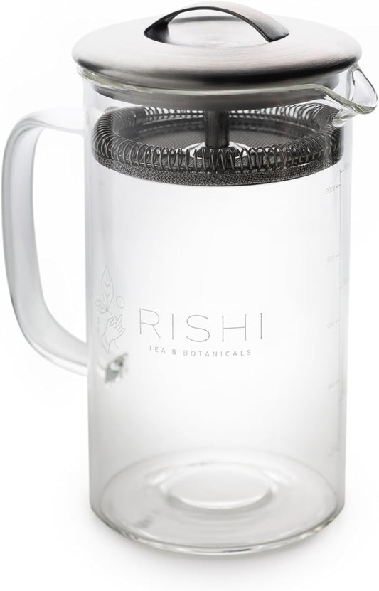 Rishi Tea Simple Brew Teapot - For 20oz Loose Tea Preparation, Built-in Strainer, Everyday Teaware, Easy to Clean,
