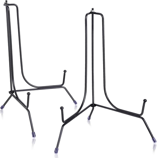 2-Pack Upgraded Anti-Slip Plate Stands for Display, 10 Inch Decorative Iron Plate Holders, Easel, Frame, Book, Card, Plaque,