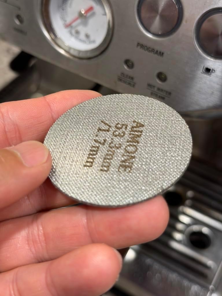 Espresso Puck Screen - Lower Shower Screen Compatible With Espresso Portafilter Filter Basket, Reusable1.7mm Thickness,150μm, 316 Stainless Steel (2, 53.3MM)