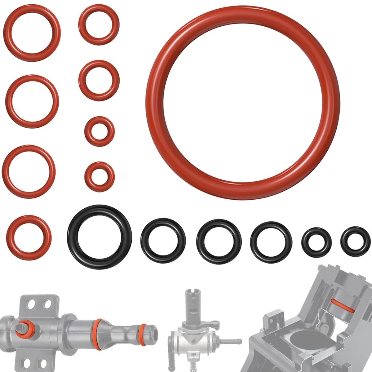Wolfride 60Pcs Seal O-Ring Kit Gasket Seal Set Saeco Philips Gaggia Coffee Machine, Professional Coffee Machine O'Rings Maintenance Kit Seal O Rings Nozzle Gasket