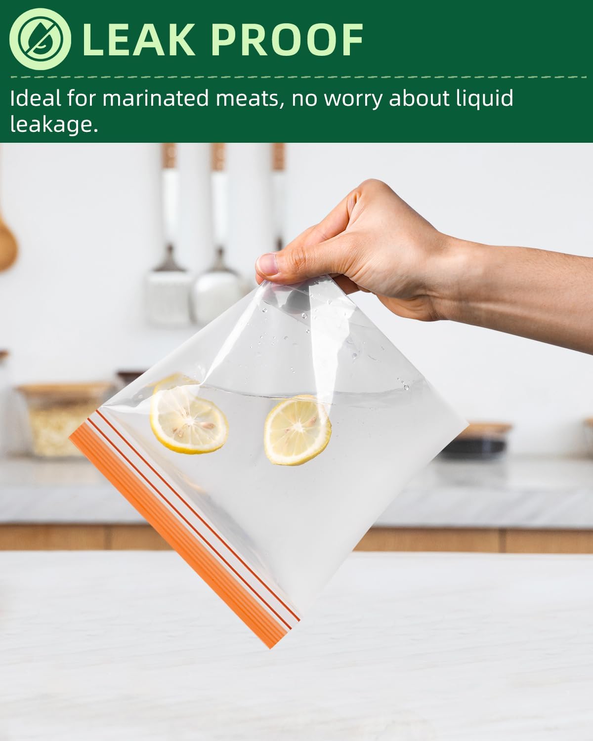 Lerine 18 Pack Stand Up Reusable Freezer Bags, Dishwasher Microwave Safe