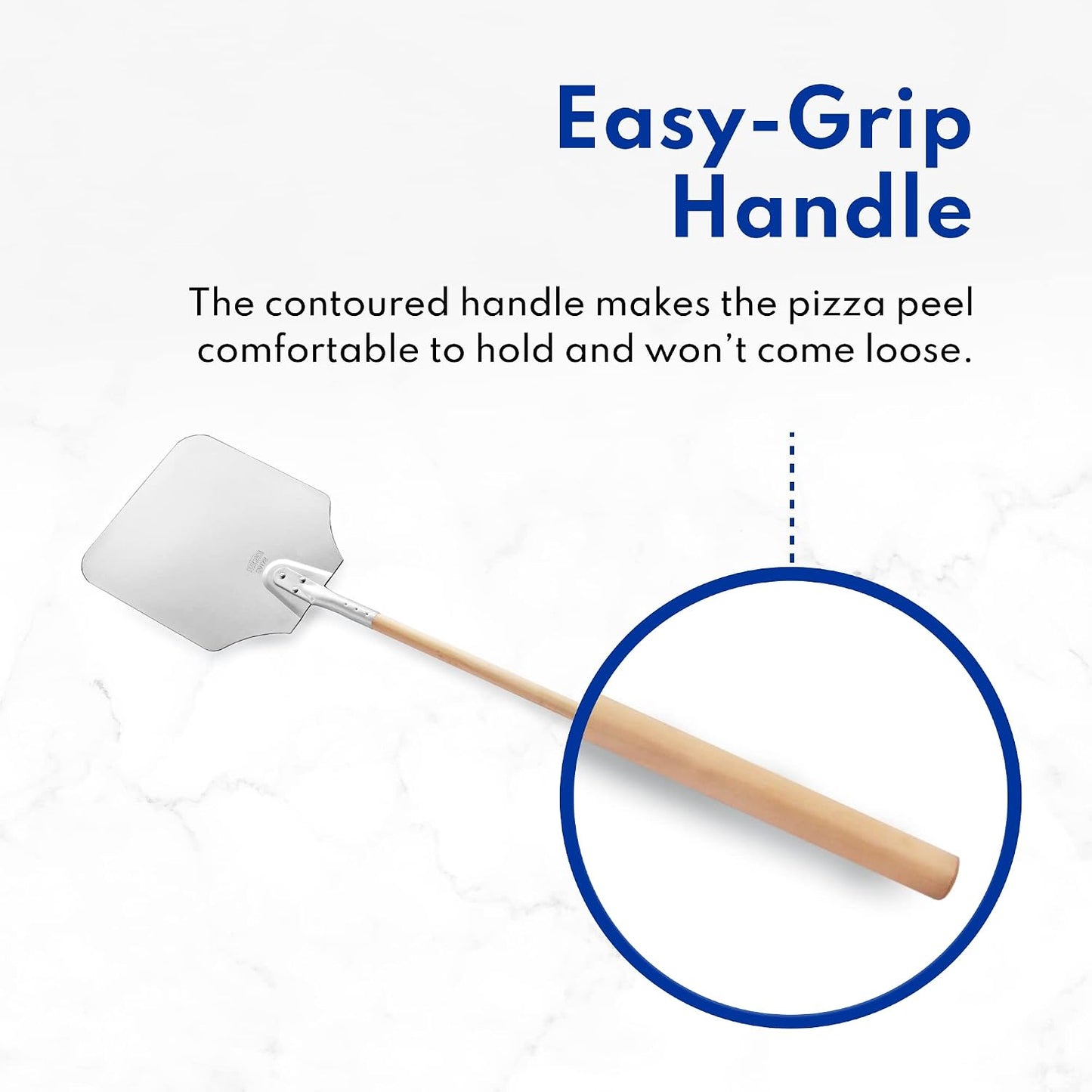 New Star Foodservice 50196 Aluminum Pizza Peel, 16 x 18 inch Blade
