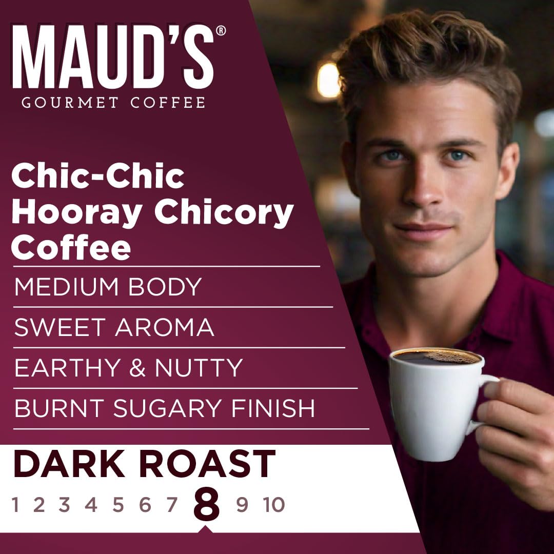 Maud's Chicory Flavored Dark Roast Coffee Pods, 18ct