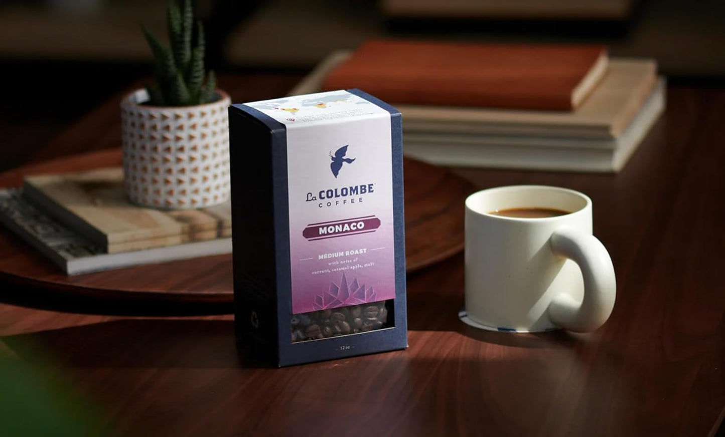 La Colombe Monaco Whole Bean Coffee, Full Bodied Medium Roast, Specialty Roasted, 12 Oz (Pack of 4)