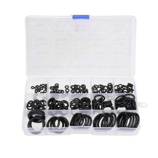 uxcell Nitrile Rubber O-Ring Assortment Kit 200 Pieces 15 Sizes Metric Sealing Gasket Set for Automotive Mechanic Plumbing,