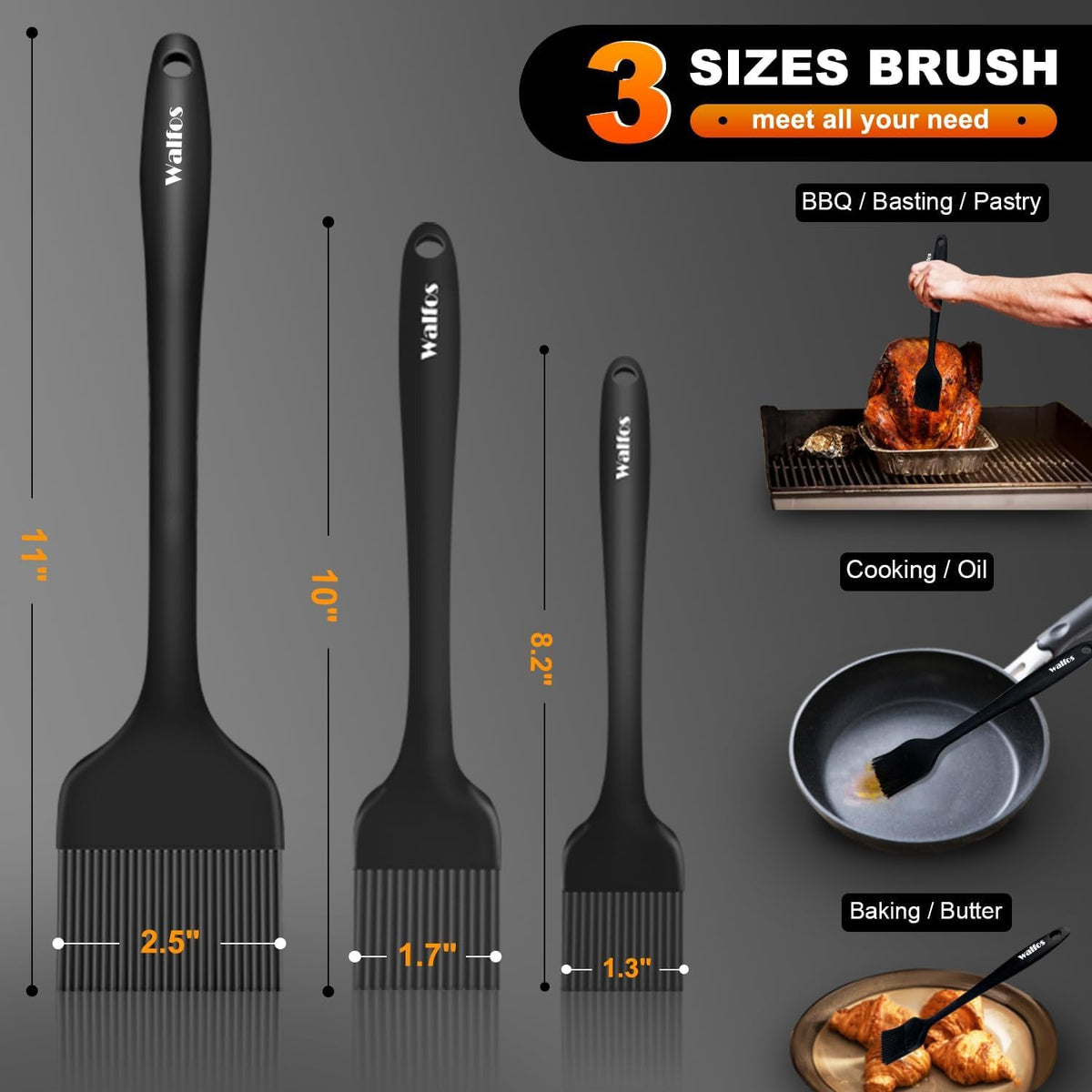 Walfos 3 Size Basting Brush