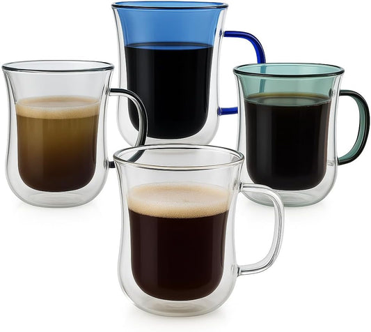 LEMONSODA Double Walled Colored Insulated Coffee Mugs - 10oz - Hot or Cold Latte, Tea, Cappucino, Coffee, Espresso Mug with