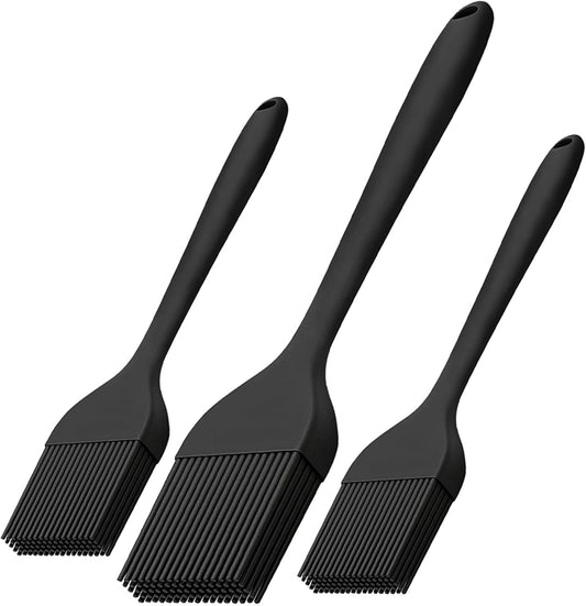 Silicone Basting Pastry Brush - Cooking Brush for Oil Sauce Butter Marinades, Food Brushes for BBQ Grill Kitchen Baking,