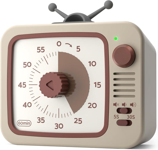 LIORQUE Visual Timer for Kids, 60-Minute Countdown Timers for Classroom Office Kitchen with Silent Operation, Kids Timer for