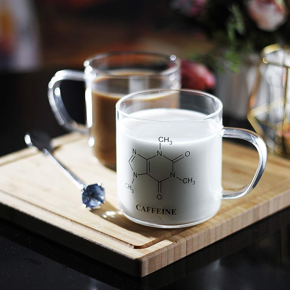 LUXU Glass Coffee Mugs, 14 oz Ice coffee cups,Clear Tea Cups Set of 2 | Everyday Drinkware,Water Glass,Glass Drink Tumblers,Bar Glassware,Borosilicate Glass Mugs with Handle for Hot/Cold Beverages