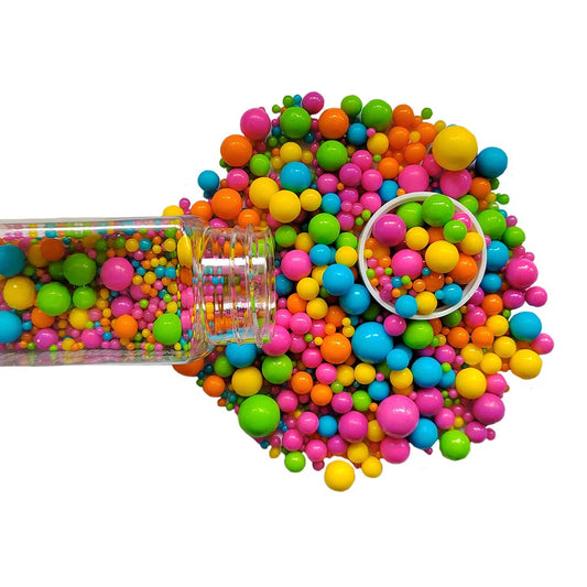 Edible Rainbow Sugar Pearls Candy Sprinkles 120G/ 4.23Ounce Baking Cake Sprinkles Cupcake and Cake Topper Cookie Decorations