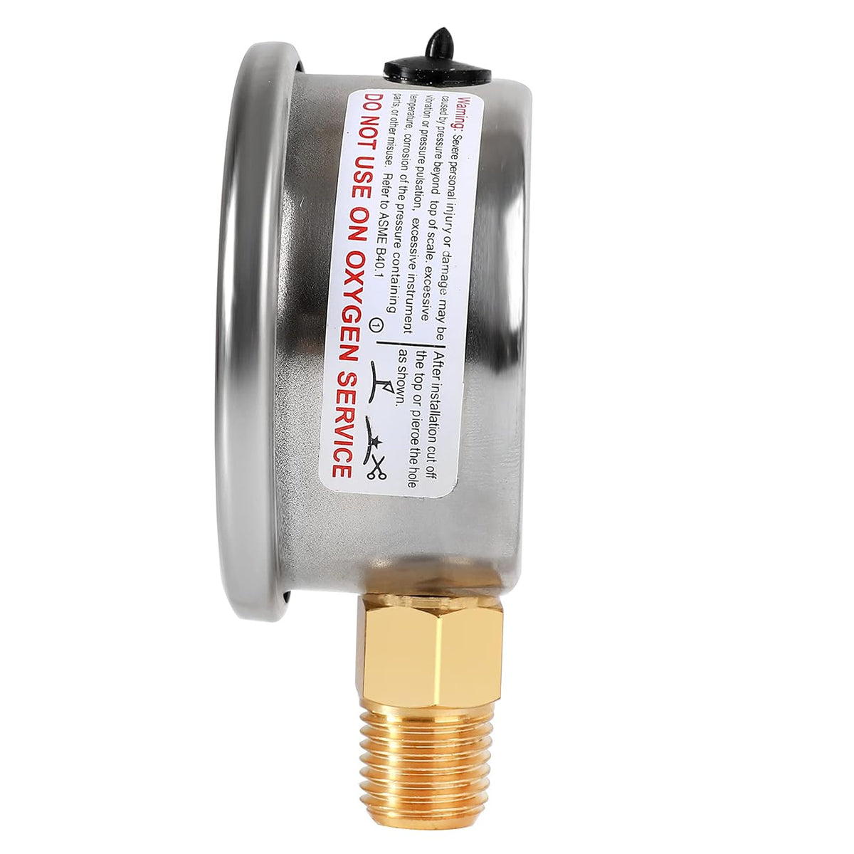 UHARBOUR Liquid Filled Fuel Pressure Gauge 0-100Psi, 2" Dial