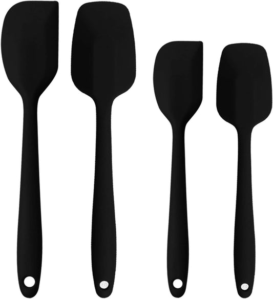 Silicone Spatulas Set, Rubber Spoon Spatula Heat Resistant Spoonula One Piece Design Seamless Spatula Non-Stick Scrapers