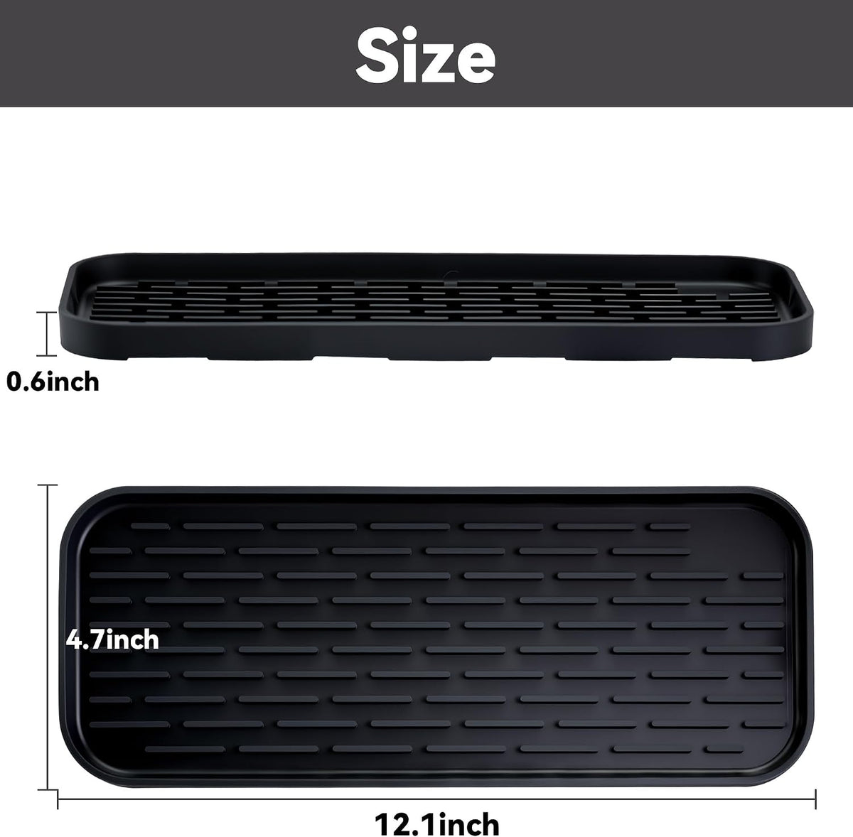 Drip Tray for Drink Dispenser, 1 Pack Rimmed Silicone Tray Mat for DD&amp;HAPP | Drip Catcher for Beverage Dispenser, Non-Slip Base, Catches Drips &amp; Spills, Protects Countertops, No Water Stains