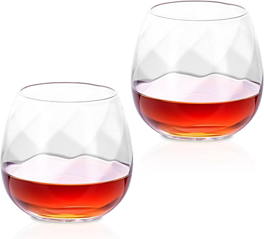KAMMAK Glass Tumbler 18 oz, 540ml Thick-Walled Heavy Bottom Cup with Delicate Rim, Sturdy &amp; Stable Seamless Design for Beer, Iced Coffee, Juice, Smoothie and Daily Drinking