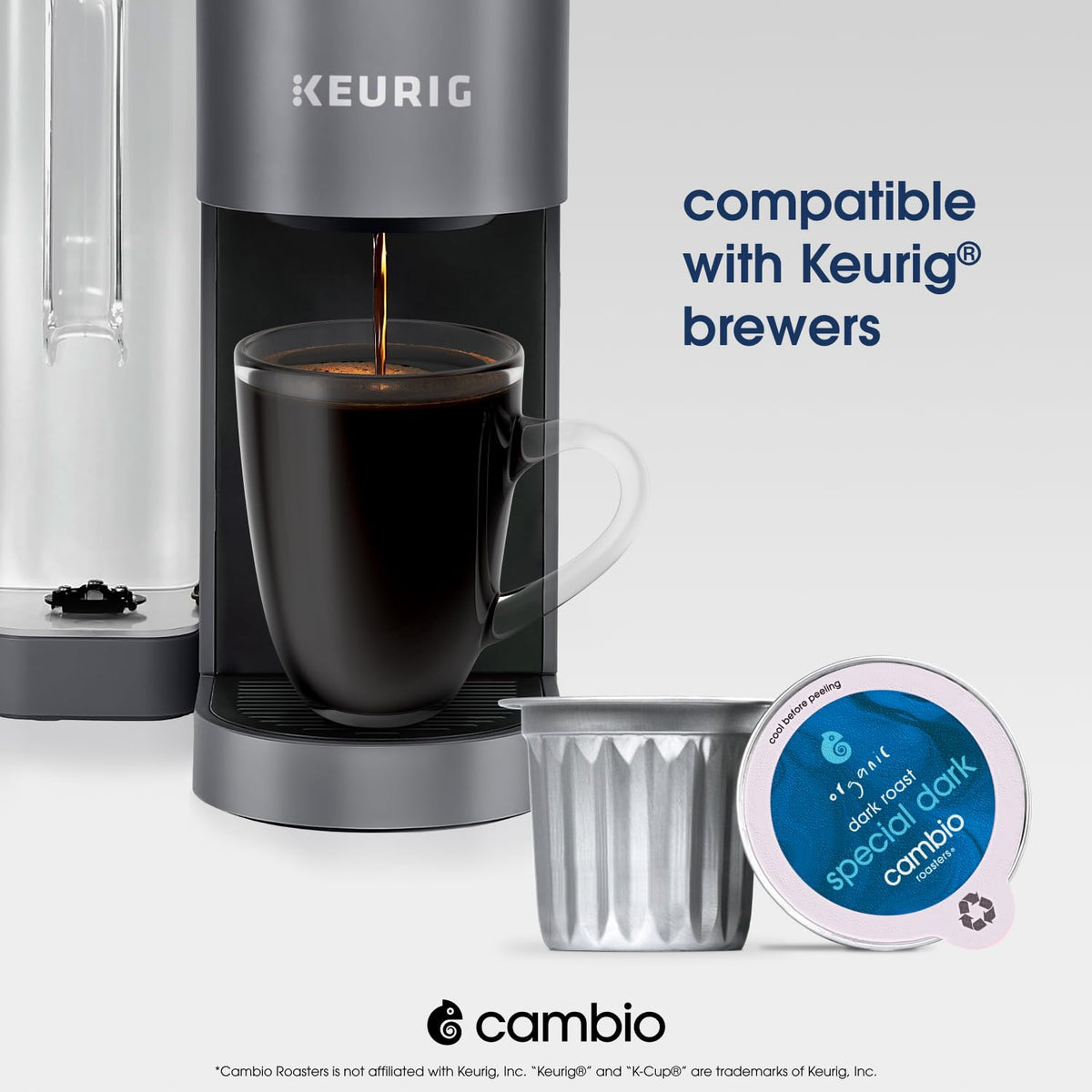 Cambio Roasters Dark Roast Coffee Pods - Recyclable Aluminum Pods, 60ct