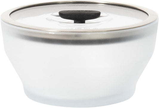 Anyday 8-Cup Microwave Cookware & Glass Container with Glass Lid, Plastic-Free Deep Food Storage | Stackable Airtight
