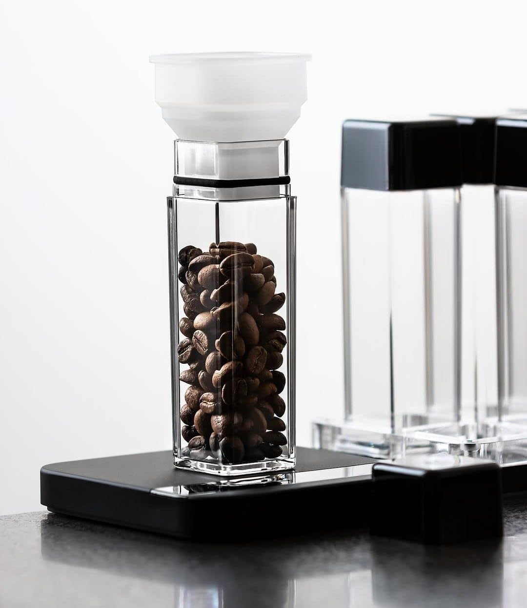 Normcore 12 Tubes Coffee Bean Cellars with Stand &amp; Hopper - Single Dose Coffee Bean Vaults - Espresso Bean Storage Set - One-Way Exhaust Valve - Capacity 25-28g