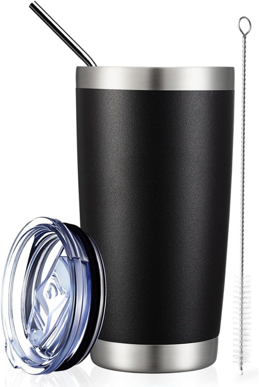 COMOOO 20oz Tumbler Stainless Steel Insulated Travel Mug Vacuum Double Wall Coffee Cup for Hot Beverage and Cold Drinks,Home