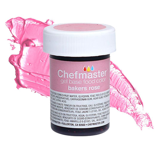 Chefmaster Baker's Rose Gel Food Coloring | Vibrant Color | Professional-Grade Dye for Icing, Frosting, Fondant | Baking &