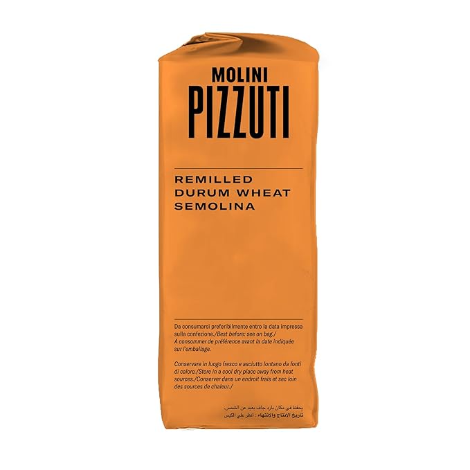 Molini Pizzuti Remilled Durum Wheat Semolina – Semola Rimacinata – 1kg Bag – Ideal for Fresh Pasta, Rustic Bread, Pizza Crust & Artisan Baking