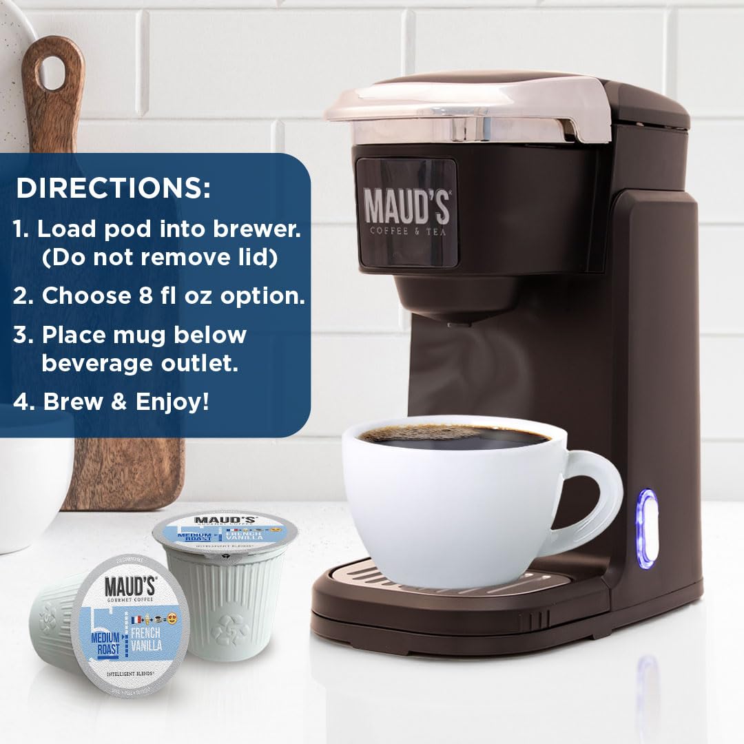 Maud's French Vanilla Medium Roast Coffee Pods, 100ct