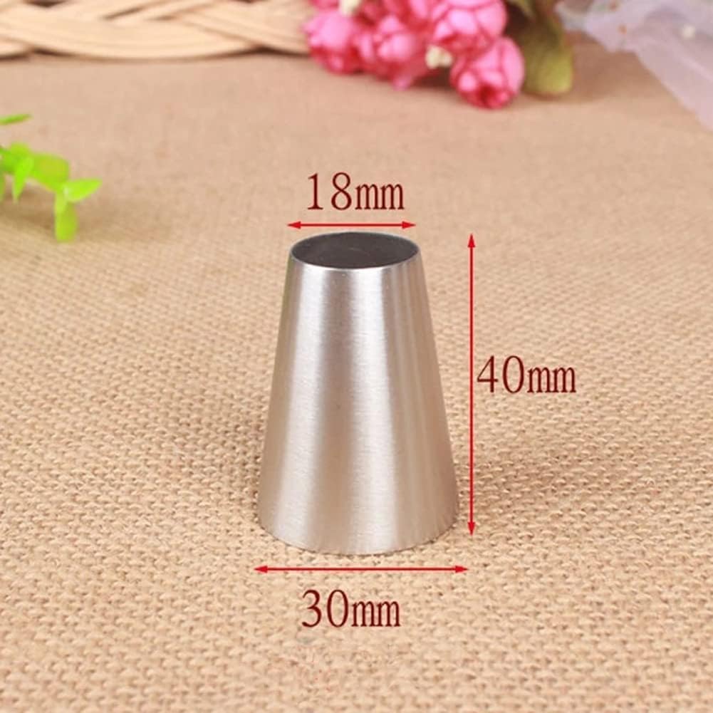 R18L Extra Large Round Piping Tips Set, Big Circle Pastry Tip for Cannoli