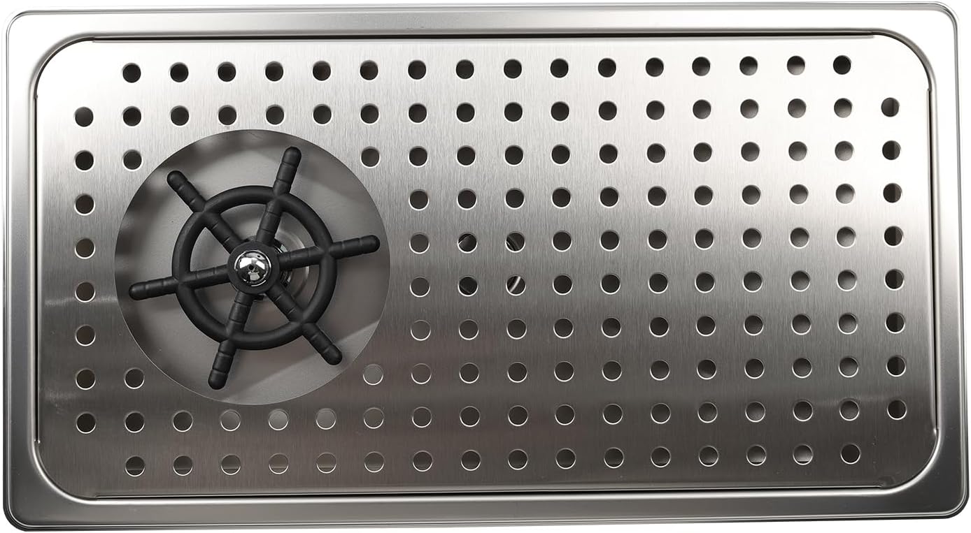 Pitcher Washer, Espresso Washer, Drainage and Drip Tray Stainless Steel Bar Glass Washer is The Sink, and The Cup Spray Washer is The Home Kitchen Hotel Cafe Restaurant (KF27-Silver)