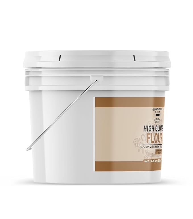 Unpretentious High Gluten Flour, 1 Gallon Bucket, Artisan Bread, Bagels, Pizza