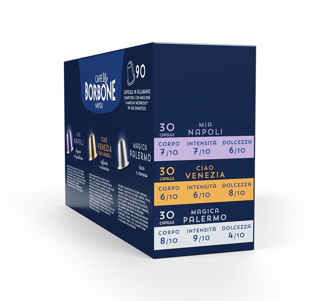Caffè Borbone Variety Pack Aluminum Capsules Compatible with Nespresso Original Machines
