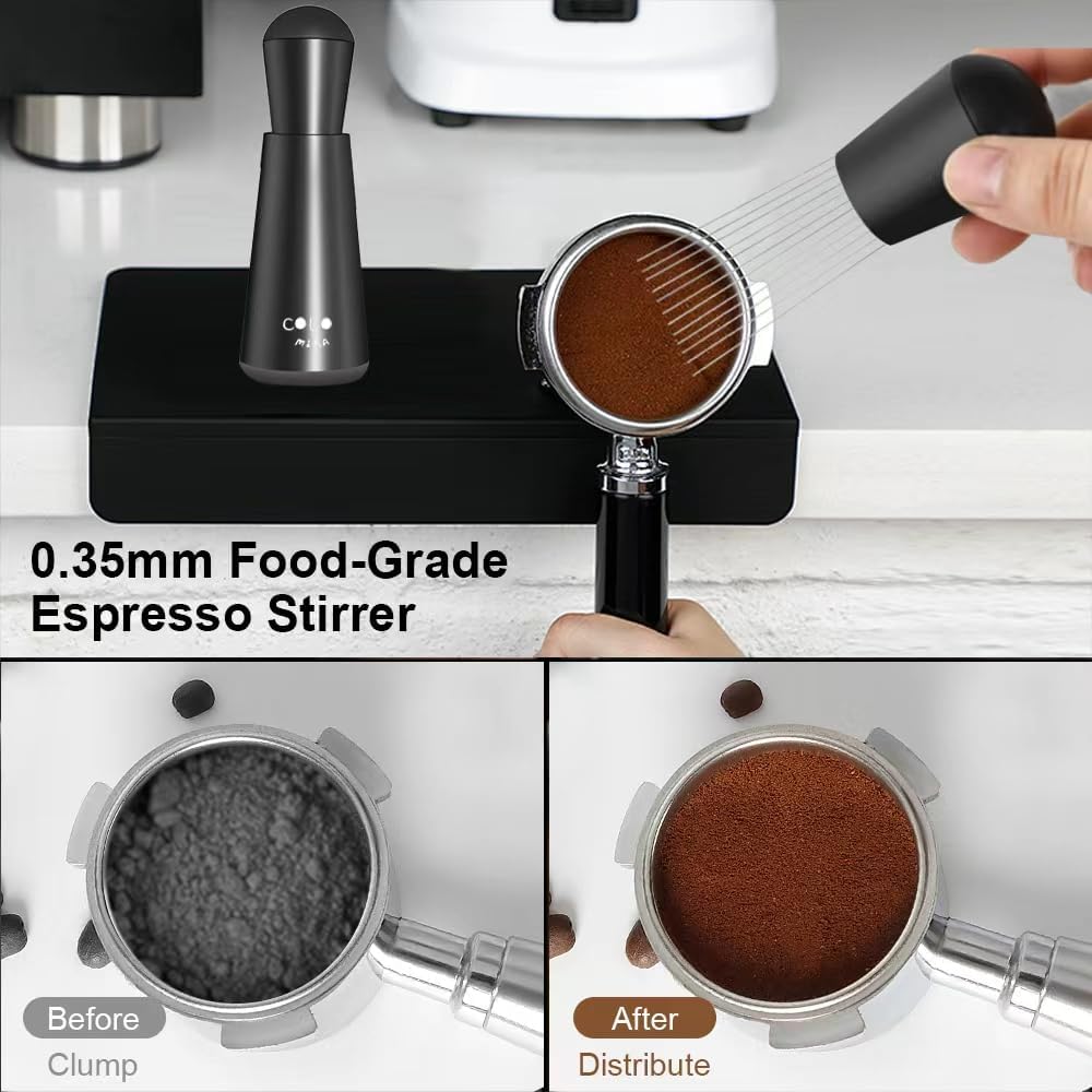54mm Espresso Accessories Kit Fits Espresso Machine &amp; Portafilter | Spring Loaded Calibrated Tamper, WDT Tool and Dosing Funnel, Espresso puck screen Set, Aluminium and 316 Stainless Steel