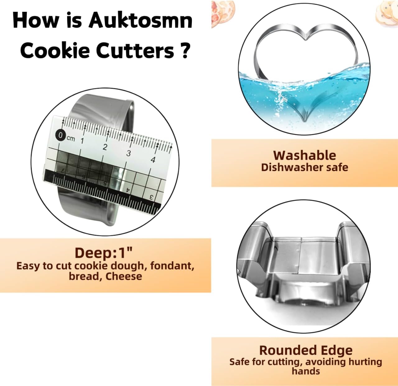 Mini Autumn Cookie Cutter Set-7 Piece-2.0 Inch-Diswasher Safe-Mini Autumn Leaf, Apple, Pumkin, Acorn, Maple