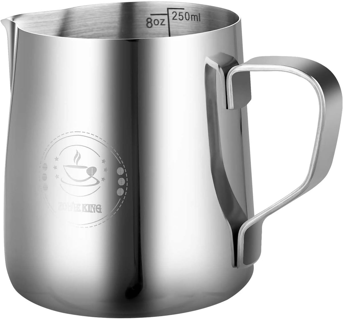 8oz Milk Frothing Pitcher, Stainless Steel Espresso Steamer Frother Cup
