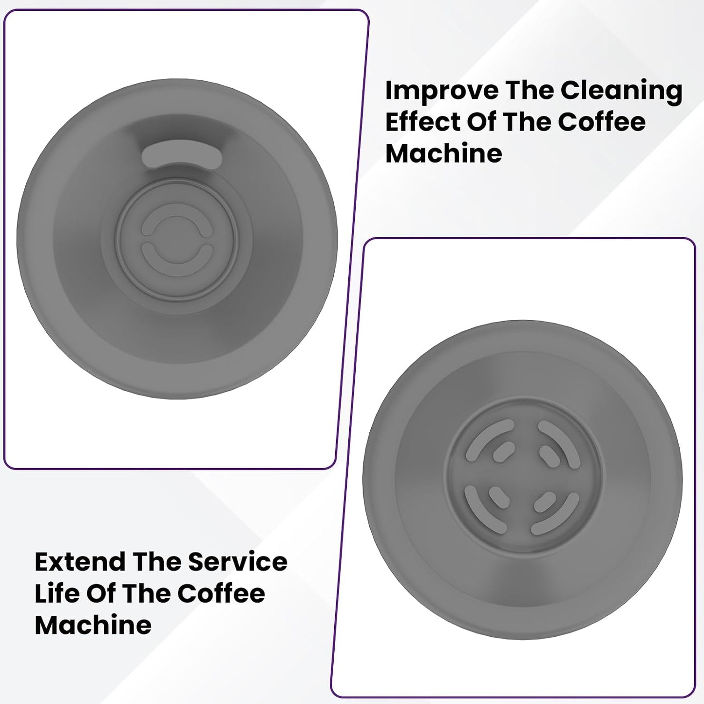 54mm Espresso Backflush Cleaning Disc for Espresso Machines, 4 Pack | No Hole Silicone Backflush Disc, Compatible with BES870XL BES878BSS BES880 BES840XL BES810BSS