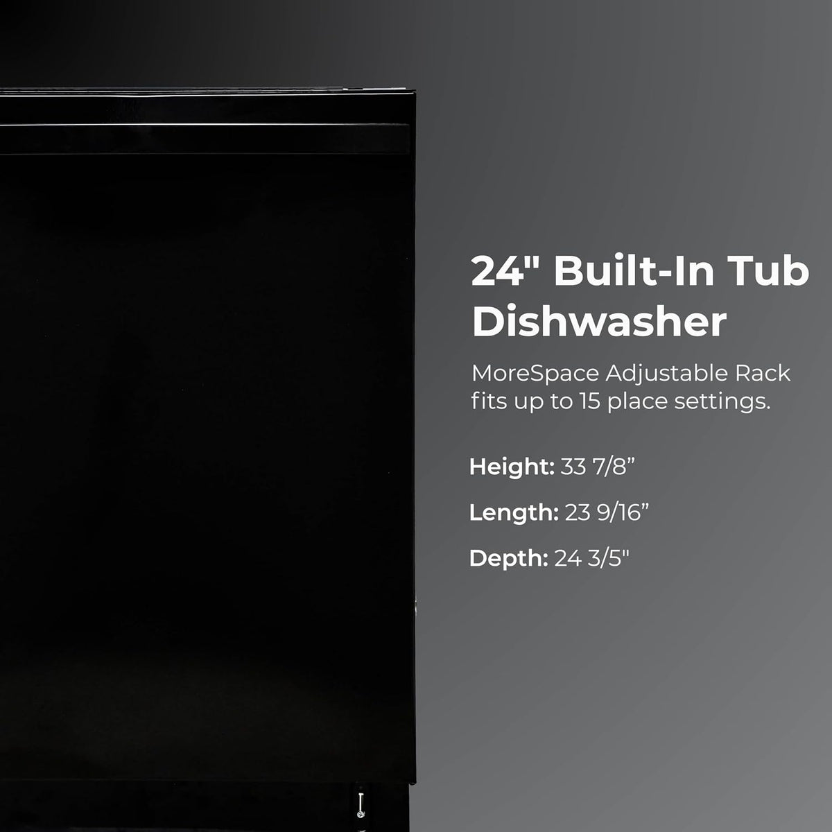 Kenmore 24" Built-In Dishwasher - Black