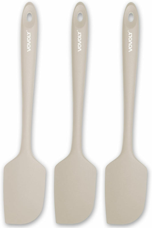 3 Pack Large Silicone Spatula for Kitchen,600°F Heat resistant Rubber Spatulas for Baking,Cooking, Scraping,and Mixing,Non