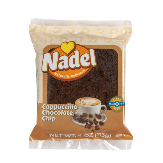Nadel - Naturally Delicious Cappuccino Chocolate Chip bread, Lunch snack breakfast bars coffee cake, Natural fresh brand