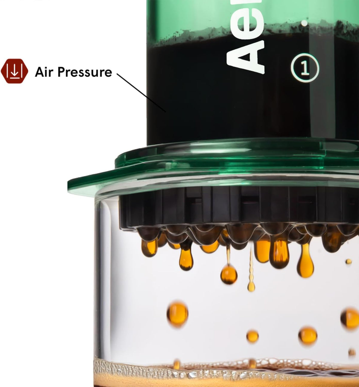 AeroPress Clear Green Coffee Press