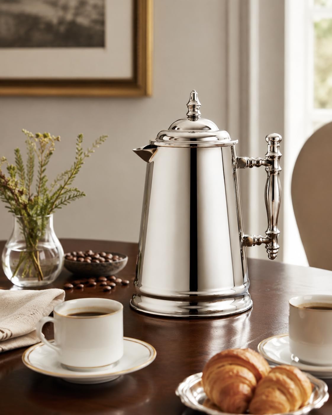 Francois et Mimi Vintage-Style Stainless Steel French Coffee Press