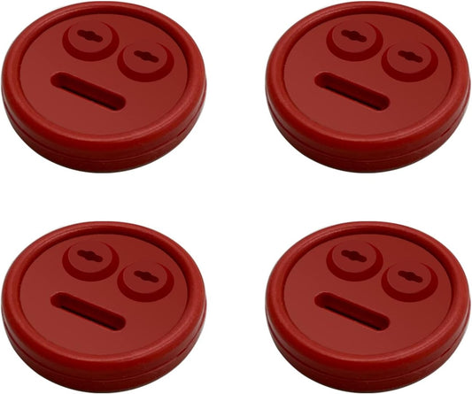 4 Pack Thermometer Meat Probe Red Grommet for Grills, Compatible with Weber 85037 Smokey Mountain Cookers Accessories, and