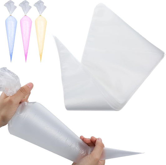24 Inch Large Piping Bags,100 Pack Icing Bags Disposable Pastry Bag,Thick Non-Slip & Anti-Burst Icing Piping Pastry Bag For